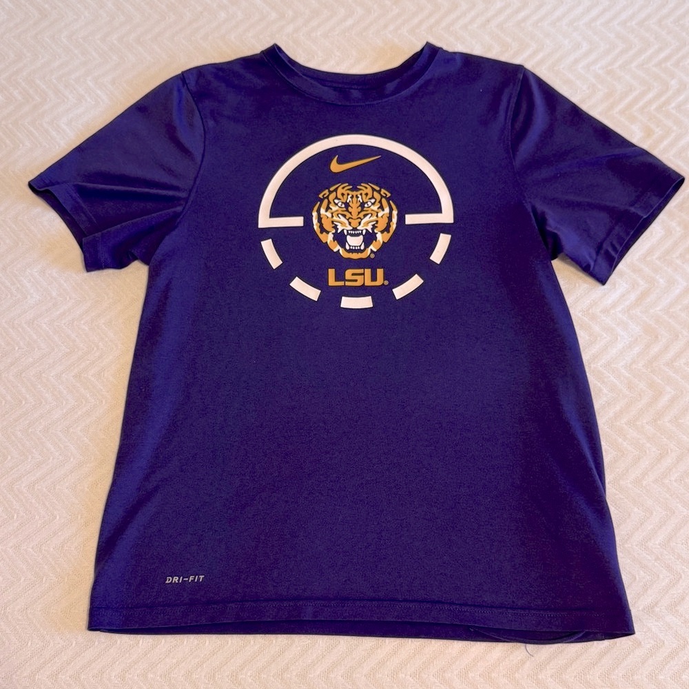 Nike Kids Youth XL Purple LSU Dri-FIT T-Shirt